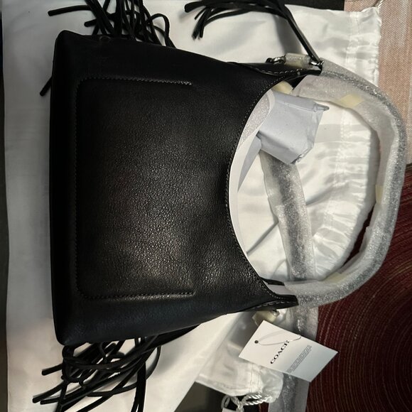 Coach Brooklyn Fringe small purse black silver - Picture 8 of 9